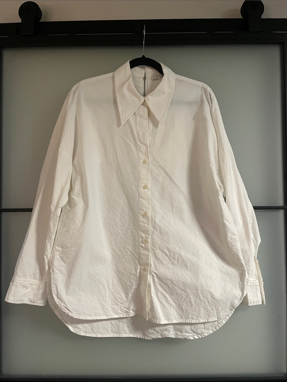 Tibi Oversized White Button-Down Shirt